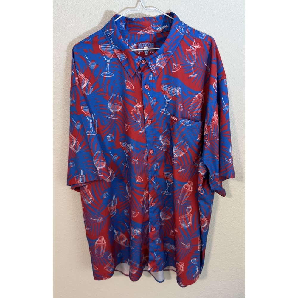Dixxon The Mixxer Shirt Men's 4X Colorful‎ Hawaiian Drinks Bartender Camp Beach